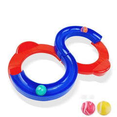 Amisha Gift Gallery 8 Shape Infinite Loop Interaction Balancing Track Toy Creative Track with 3 Bouncing Balls for Kids, Best Hand-Eye Coordination Developing Indoor Games for Kids - Multicolor