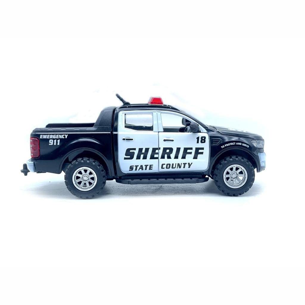 Amisha Gift Gallery Beige and Black Police Car Toys for Kids Emargency Cars Toy Model Pull Back Car Toys for Kids | Toy Vehicles 4X4 Pickup Truck for Boys and Girls Colour AS PER Availability