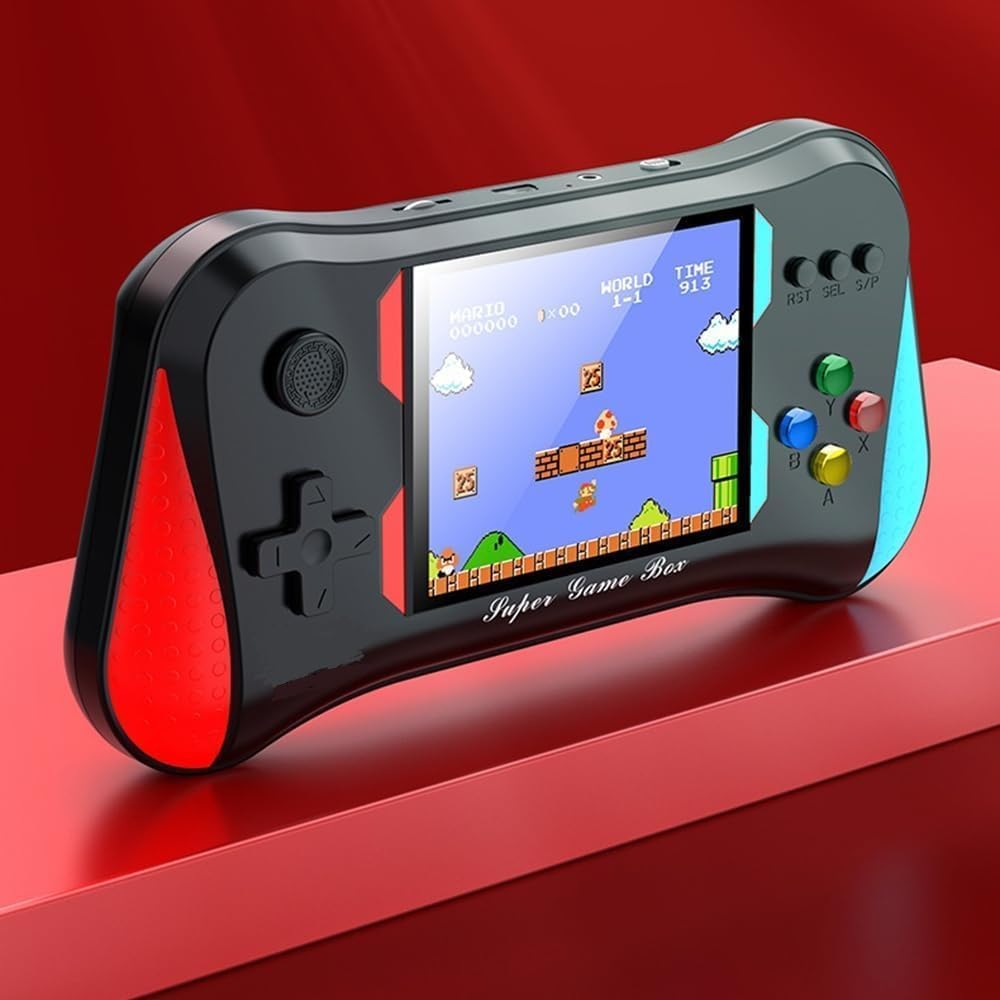 Classic Retro Handheld Console with Gamepad - 3.5In HD Screen Video Game for Kids | for Age 8-10 | Return Gifts for Birthday Party | Video Game for TV | USB Rechargeable (Assorted Colour)