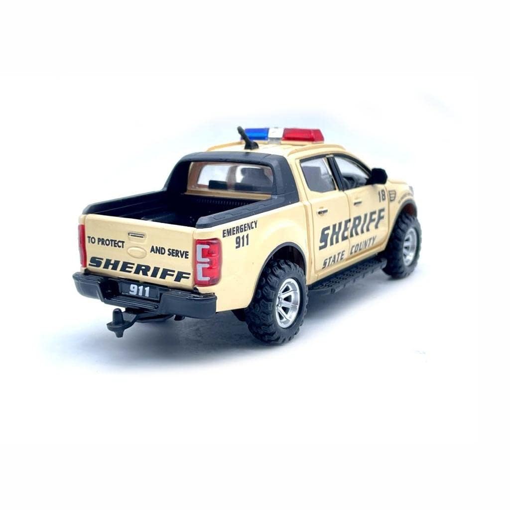 Amisha Gift Gallery Beige and Black Police Car Toys for Kids Emargency Cars Toy Model Pull Back Car Toys for Kids | Toy Vehicles 4X4 Pickup Truck for Boys and Girls Colour AS PER Availability