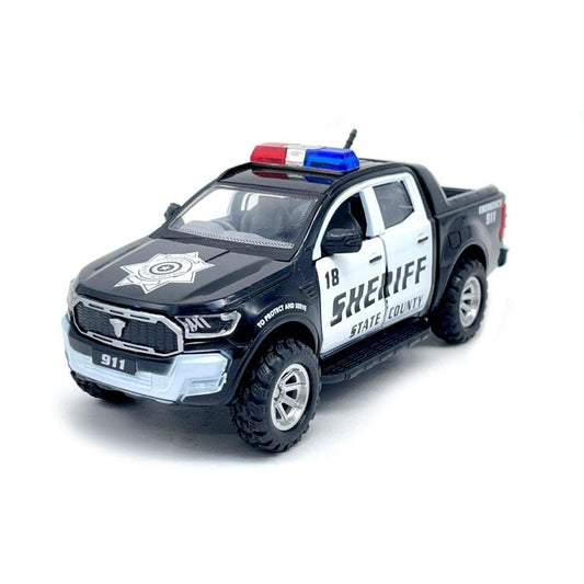 Amisha Gift Gallery Beige and Black Police Car Toys for Kids Emargency Cars Toy Model Pull Back Car Toys for Kids | Toy Vehicles 4X4 Pickup Truck for Boys and Girls Colour AS PER Availability