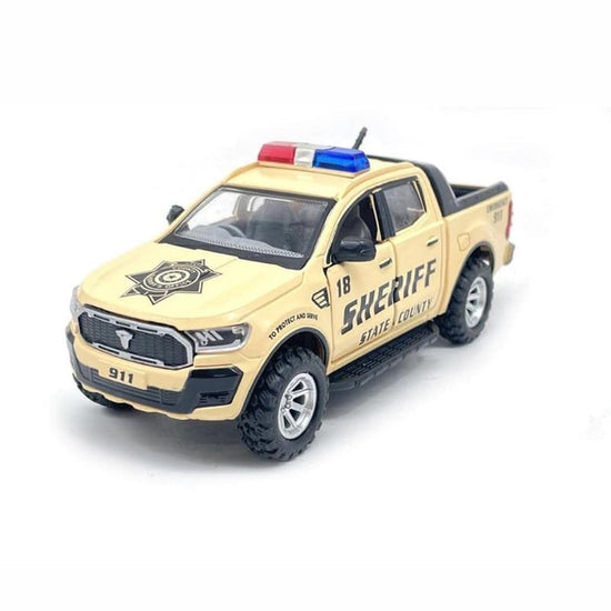 Amisha Gift Gallery Beige and Black Police Car Toys for Kids Emargency Cars Toy Model Pull Back Car Toys for Kids | Toy Vehicles 4X4 Pickup Truck for Boys and Girls Colour AS PER Availability