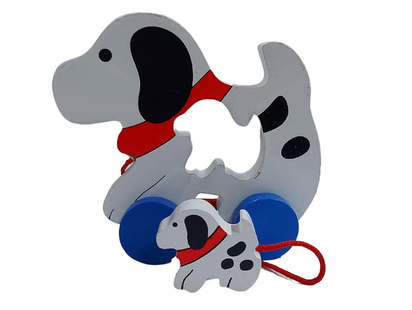 Amisha Gift Gallery Wooden Pull Along Toy - Beautiful Pull Along Toy for Baby Boy & Girl - The Best Toy for 1-Year Old's and up- Outdoor & Indoor Toy for Babies & Toddlers (Dog)