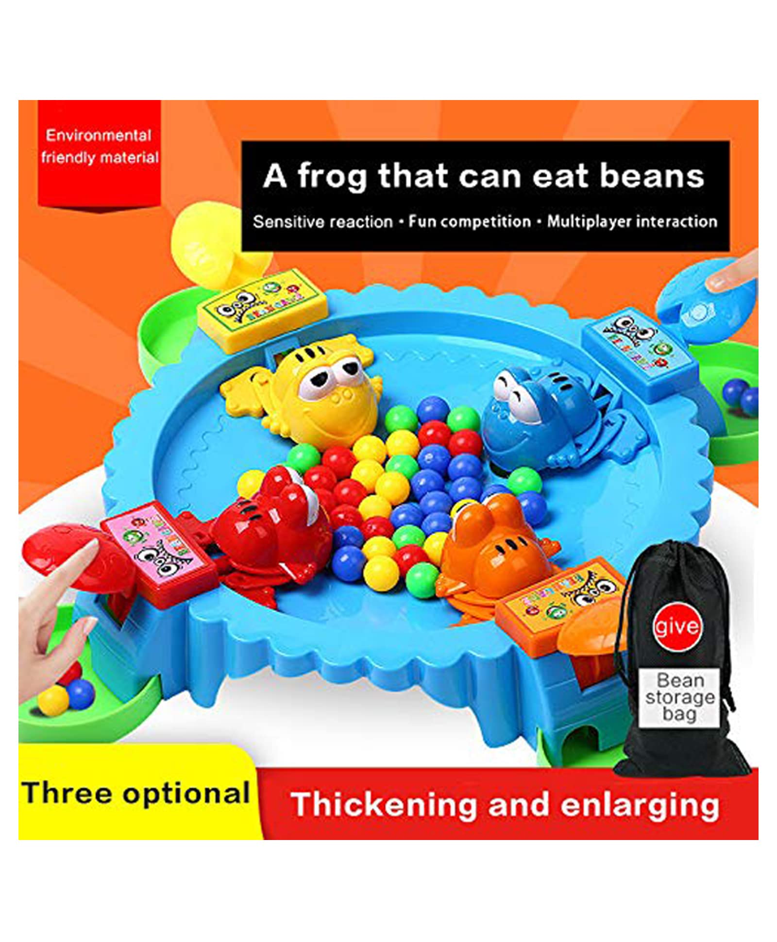 Amisha Gift Gallery Frog Eat Beans Game-4 Players-61038|Eat The Beans|Hungry Frog Game for Kids|Multiplayer Games|Game for 4 Players|Board Game