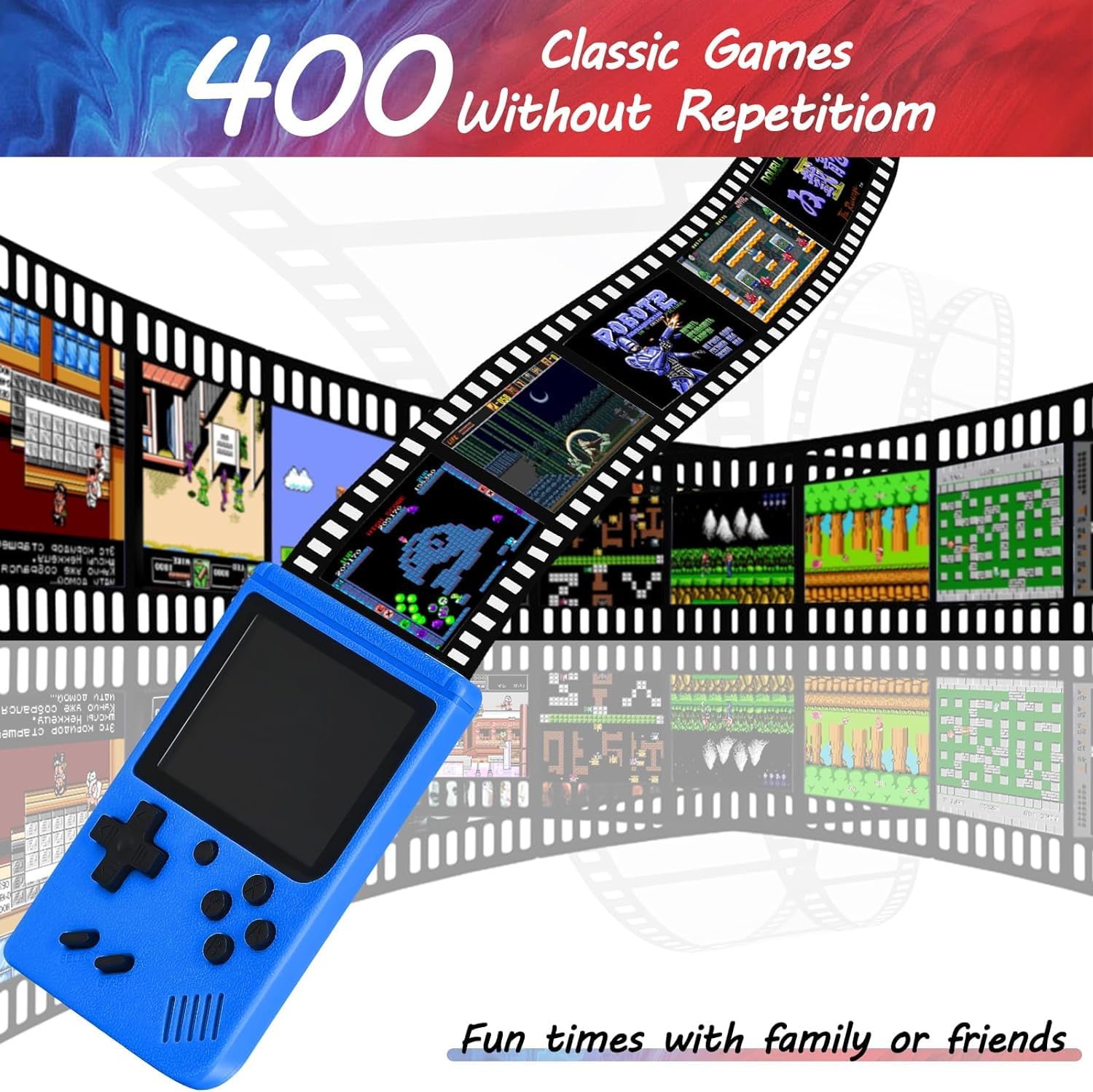 Amisha Gift Gallery Video Game for Kids SUP 400 in 1 Retro Game Box Console Handheld Game Box with TV Output & with Remote Controller Gaming Console Classic Games Support Connecting TV & 2 Players