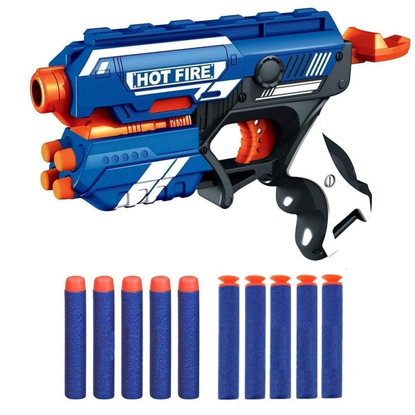 Amisha Gift Gallery Gun for Kids Boys Blaze Storm Soft Bullet Toy Gun for boy with 10 Safe Soft Foam Bullets, Fun Target Shooting Gun Toys Game for Boys (Pack of 1, Multicolor)