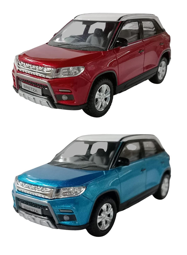 Amisha Gift Gallery� Toy Car for Kids Brezza SUV Pull Back Action Colour May Vary (Combo Red+Blue) Miniature Mini Vehicle Scaled Models Car Toys for Kids | Kids Toys