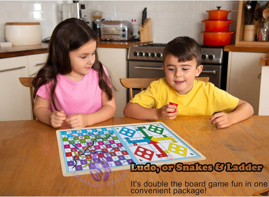 Amisha Gift Gallery Carrom Board for Kids String Hockey Ludo Snake and Ladder 3 in 1 Board Games for Adults & Wooden String Hockey Game Sling Puck Board Hockey Toy Perfect for Family Entertainment