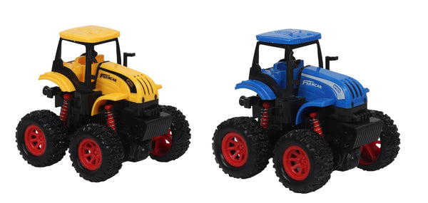 Amisha Gift Gallery Big Wheeles Tractor Toy for Kids Tractor Pull Back Cars for 3 Years (Blue)