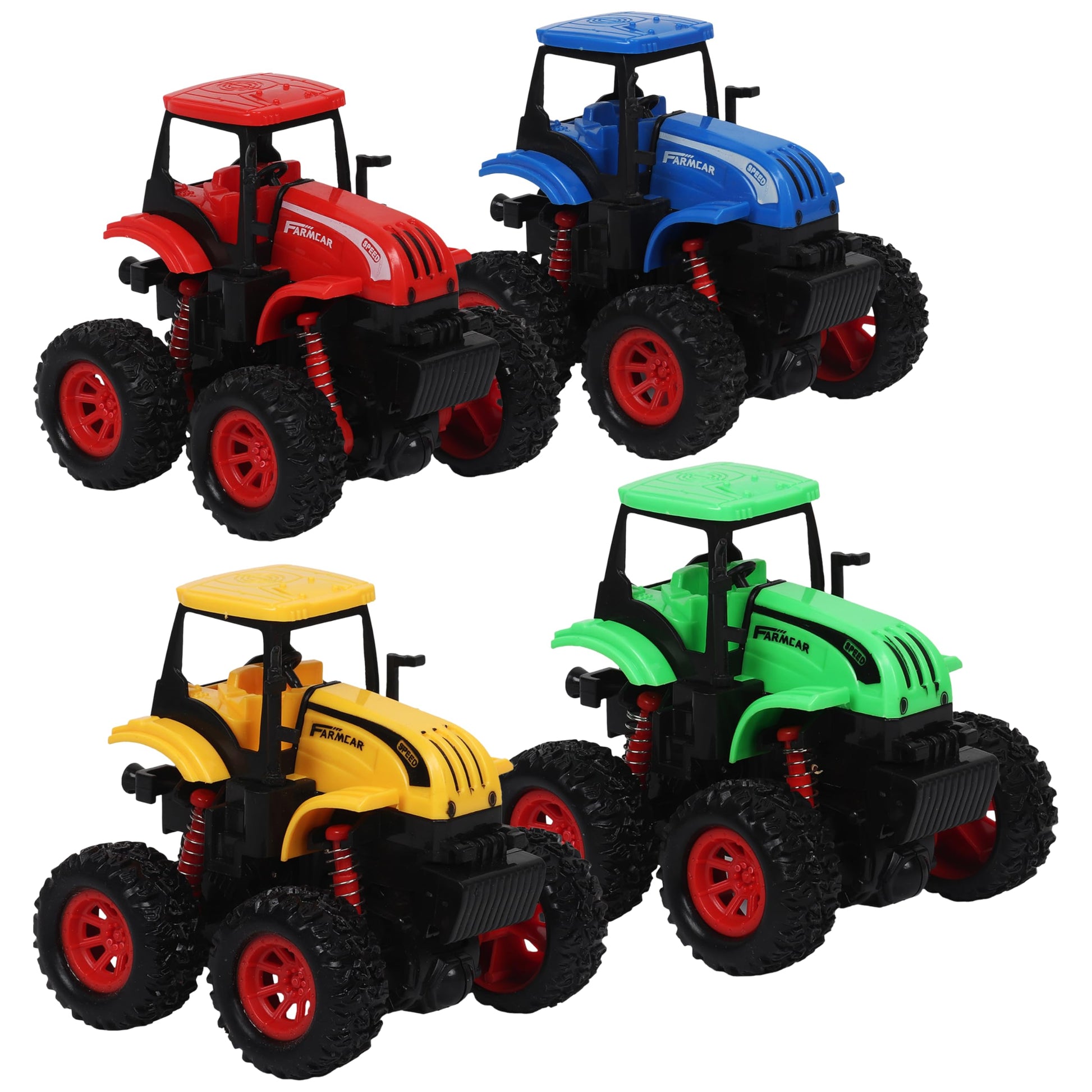 Amisha Gift Gallery Big Wheeles Tractor Toy for Kids Tractor Pull Back Cars for 3 Years (Blue)