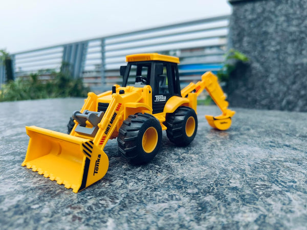 Amisha Gift Gallery Plastic Construction Realistic Engineer Vehicle Pushdozer Excavator Bulldozer Construction Toys Truck Machine for Kids Moveable Parts Construction Toys Truck for Kids